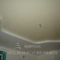 Монтаж двухуровневых натяжных потолков в Омске
