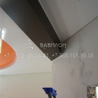 Трехуровневый натяжной потолок в Омске